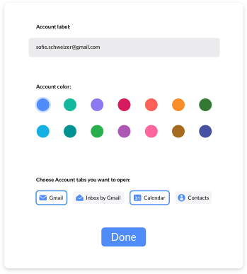 Account configuration first sketch